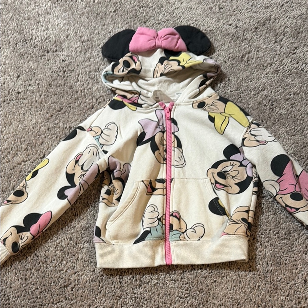 Kids Minnie Mouse Hooded Zip-Up Sweatshirt